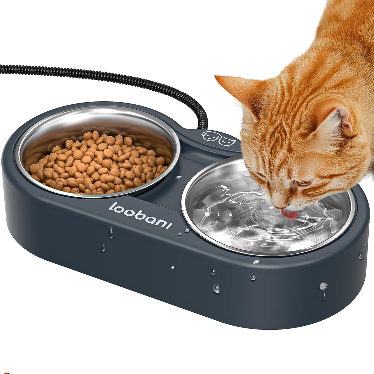 Warm Kitty Outdoor Feeder: 47 OZ Heated Bowl for Pets