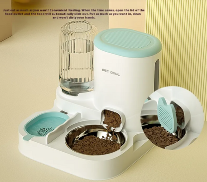 Dual Serve Cat Feeder & Fountain
