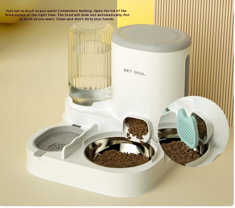Dual Serve Cat Feeder & Fountain