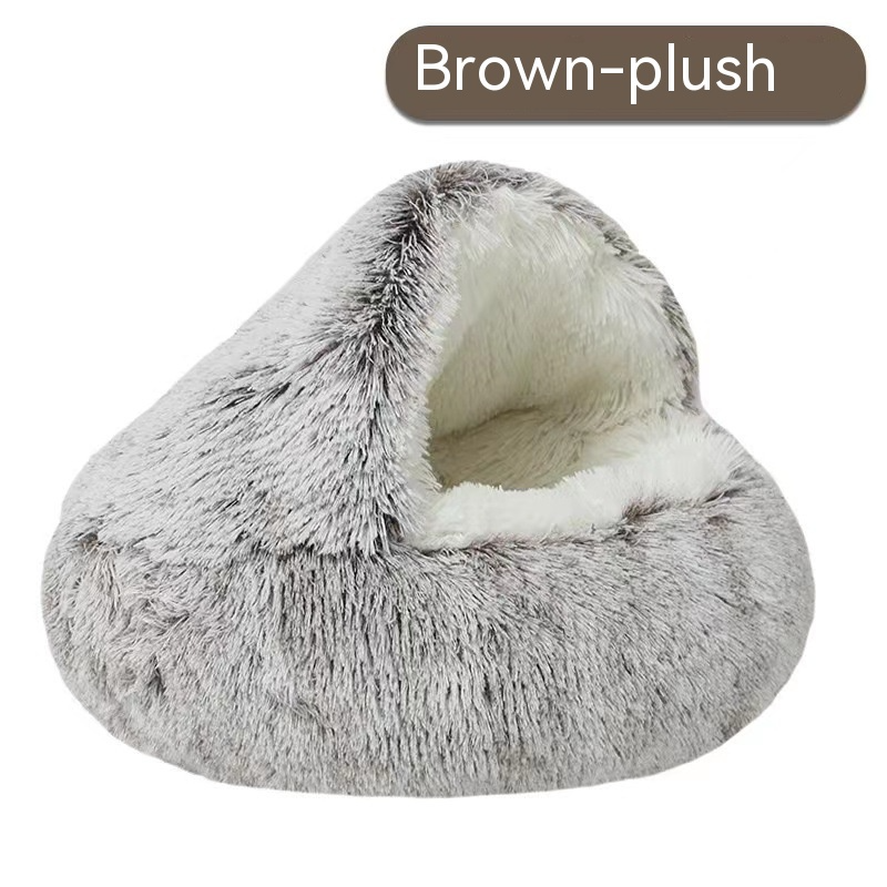 Snug Haven Velvet Pet Bed for Cats & Small Dogs