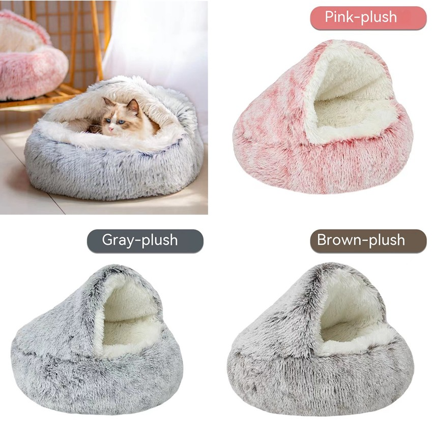 Snug Haven Velvet Pet Bed for Cats & Small Dogs