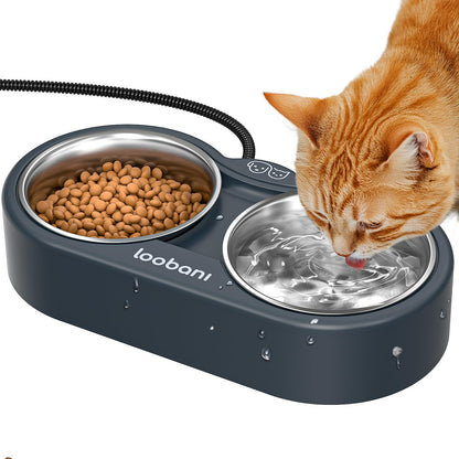Warm Kitty Outdoor Feeder: 47 OZ Heated Bowl for Pets