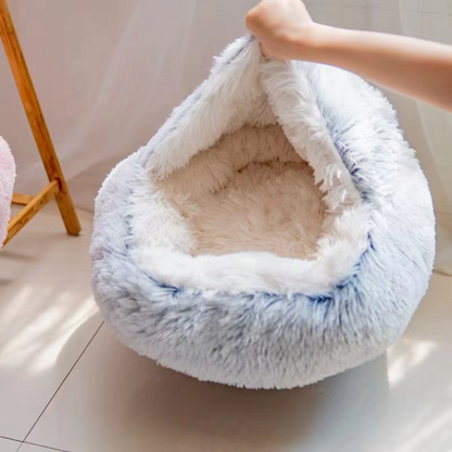 Snug Haven Velvet Pet Bed for Cats & Small Dogs