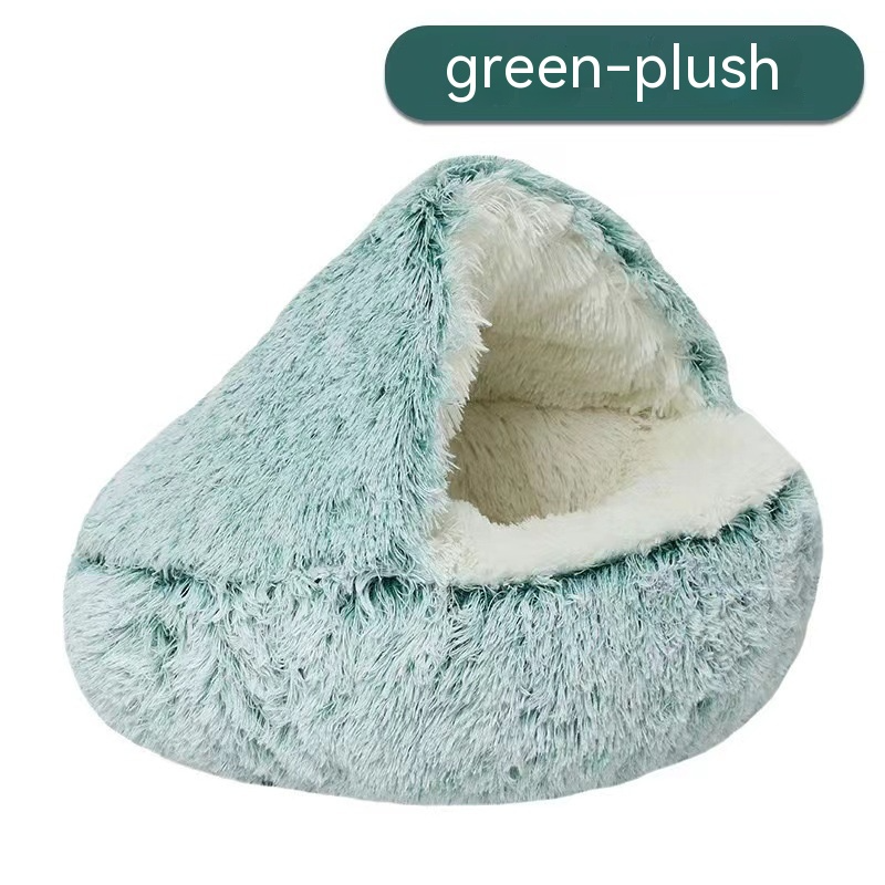 Snug Haven Velvet Pet Bed for Cats & Small Dogs