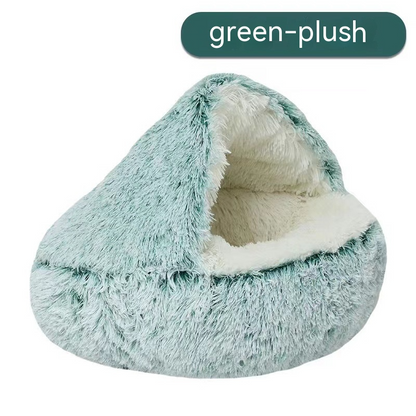 Snug Haven Velvet Pet Bed for Cats & Small Dogs